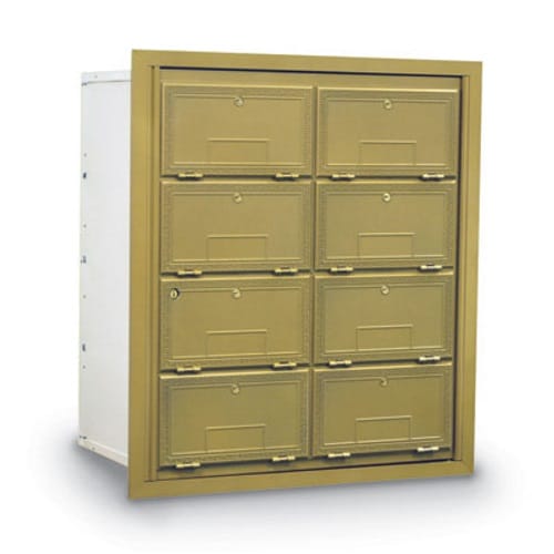 CAD Drawings American Postal Manufacturing Co. 8-Door Front Load Brass Mailbox